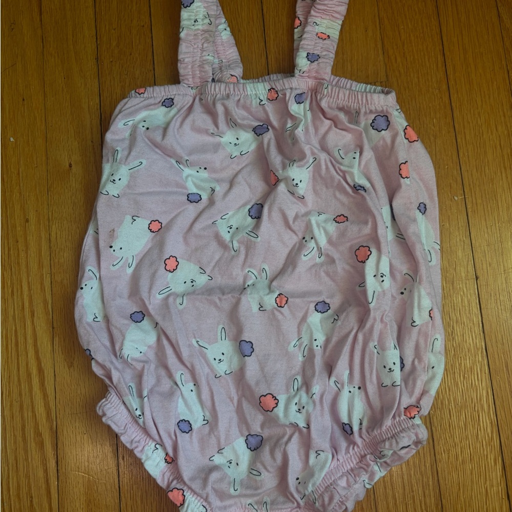 Old Navy Pink bunny Patterned Infant Romper